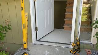 Jeld Wen Front Door Installation  Really crappy products and craftsmanship PART 1 [upl. by Ardiedal690]