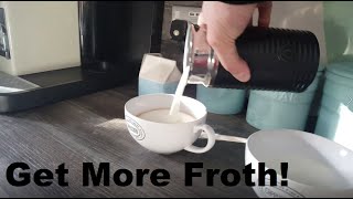 How to Get More Froth from Your Nespresso Coffee Aeroccino  Nespresso tips and help [upl. by Mij]