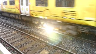 Merseyrail 507 009 making arcs at Birkdale station [upl. by Eppilihp248]