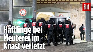 Gefängnismeuterei Polizei stürmt Knast in Thüringen  JVA Untermaßfeld [upl. by Sparke]